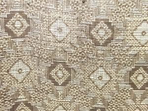 アンティーク　幾何学模様織出し本場泥大島紬着物（龍郷）